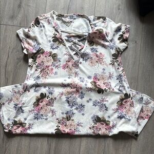 love Fire White Floral Dress
